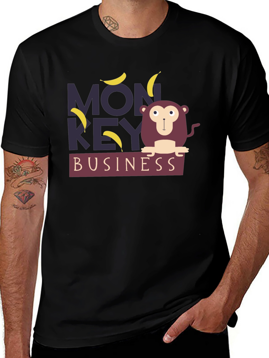 Monkey Business Graphic Tee - Fun Novelty T-Shirt