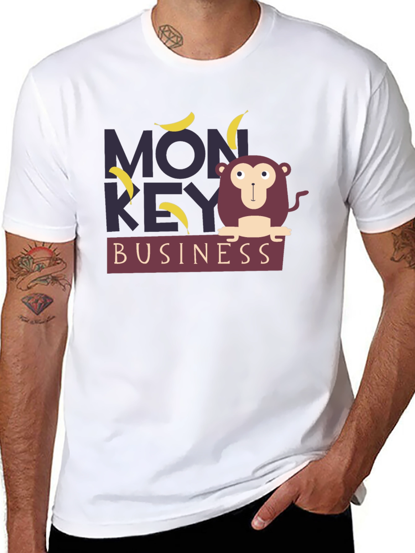 Monkey Business Graphic Tee - Fun Novelty T-Shirt