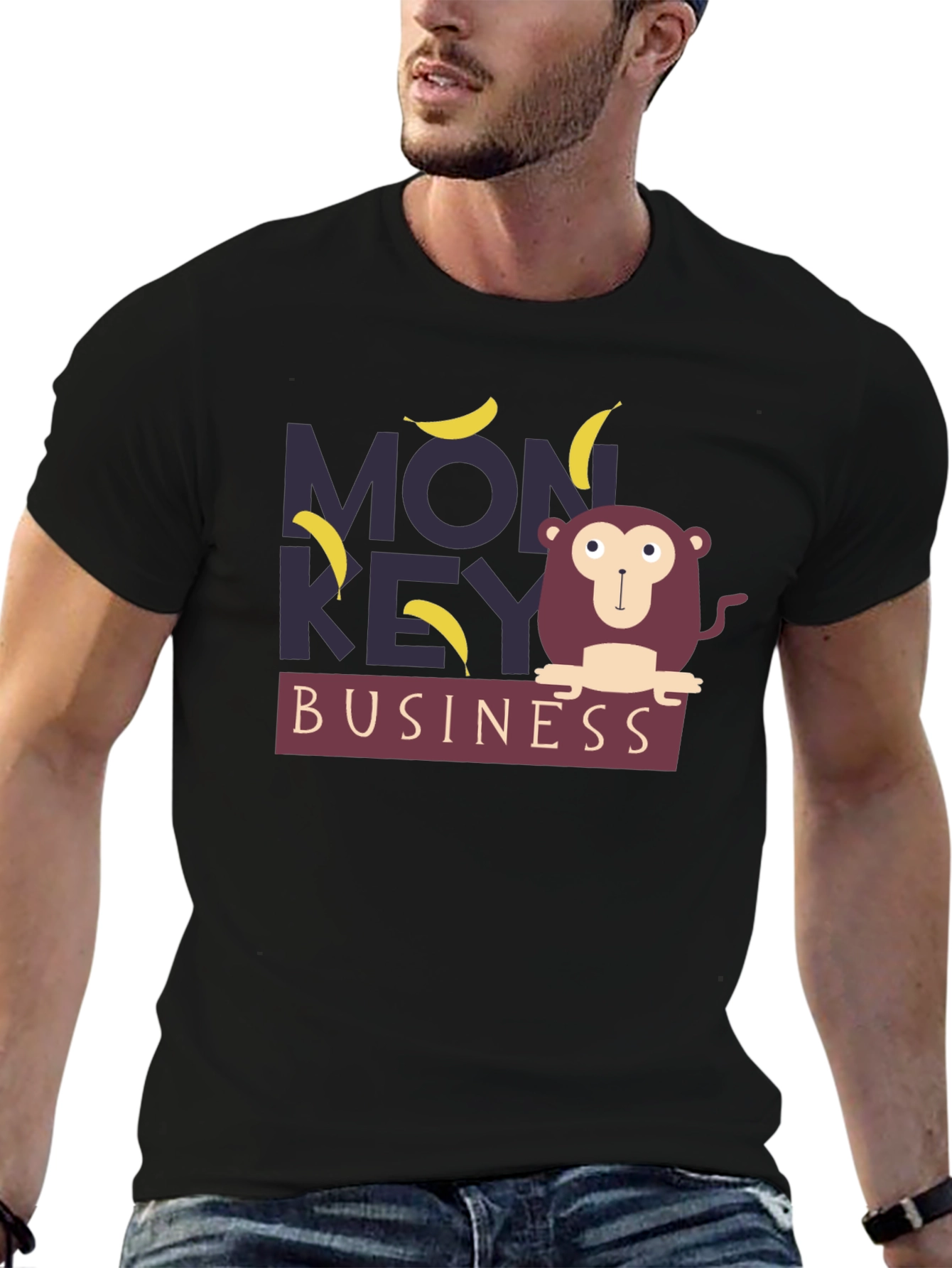 Monkey Business Graphic Tee - Fun Novelty T-Shirt