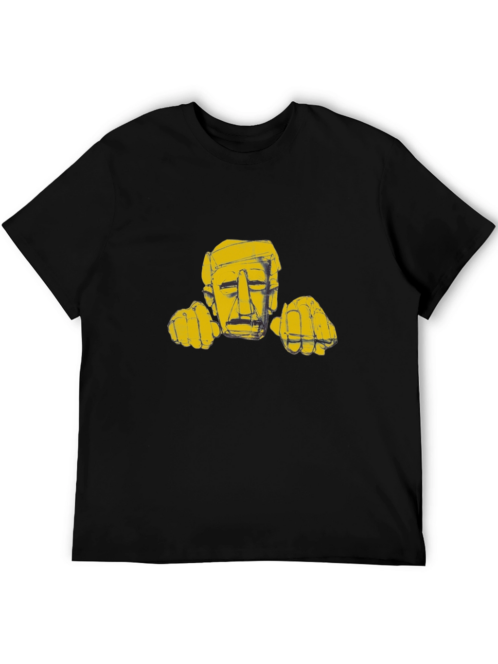 Abstract Art Graphic Tee - Black