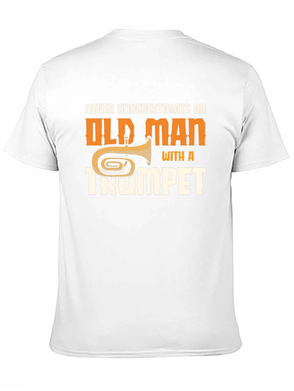 Funny Trumpet Old Man Graphic T-Shirt