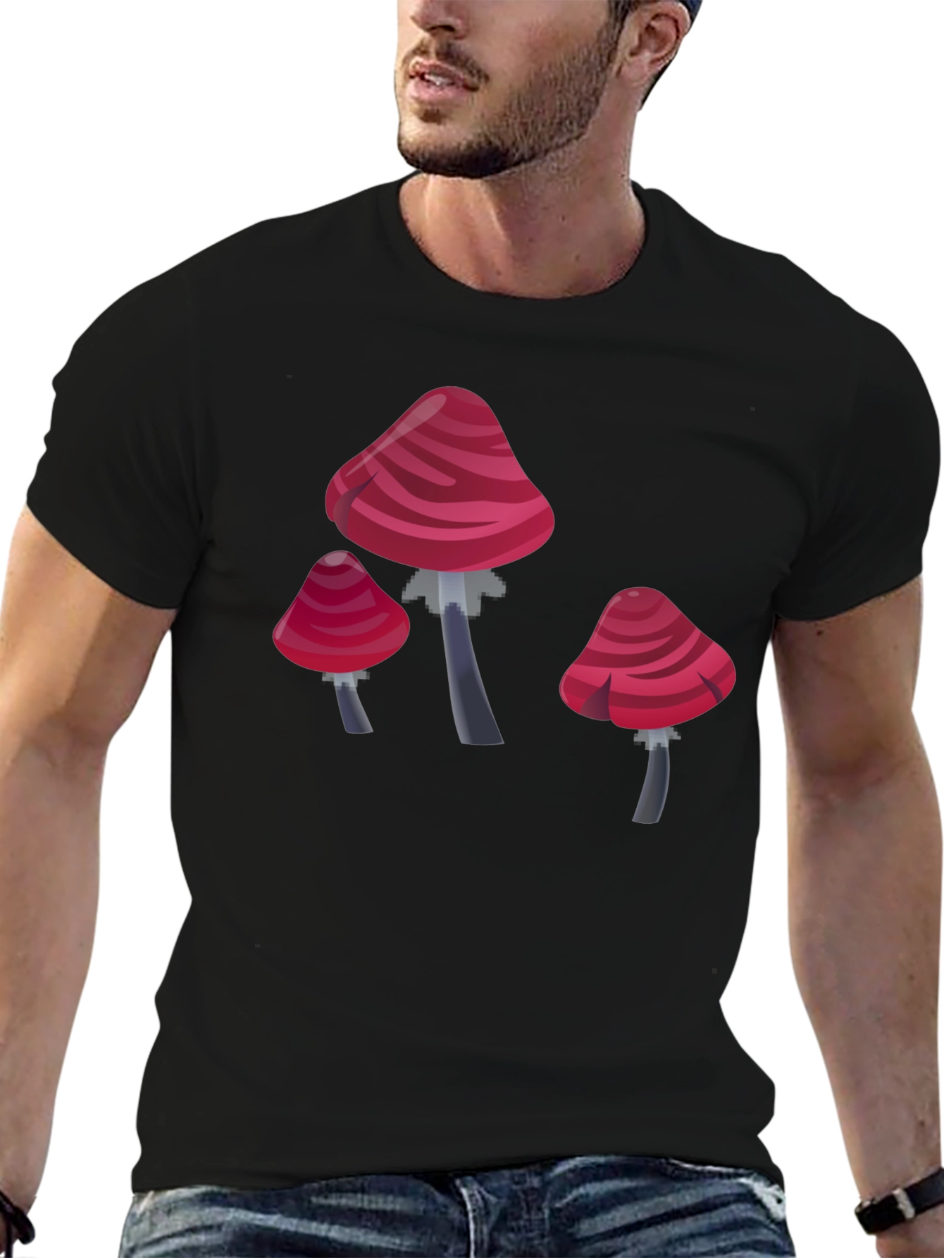 Mushroom Graphic T-Shirt - Novelty Design