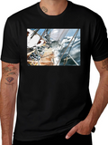 Sailboat Graphic Tee - Black Cotton