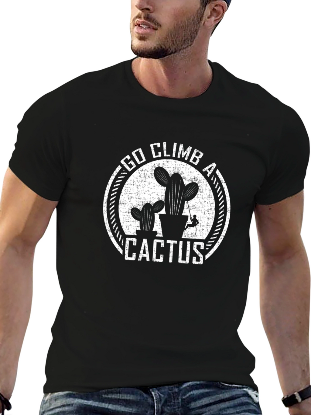 Go Climb a Cactus T-Shirt - Black