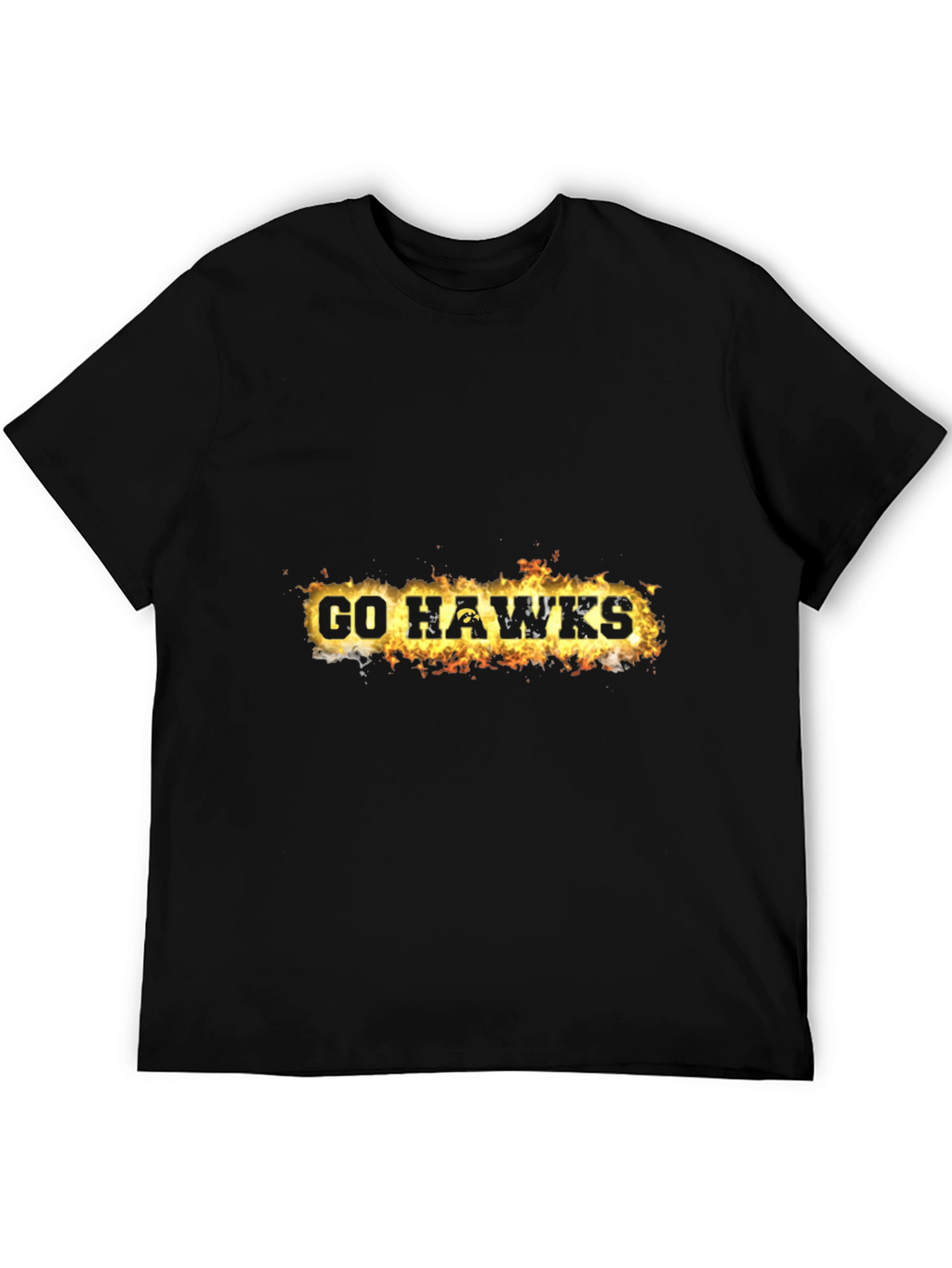 Go Hawks Flaming Text Graphic Tee
