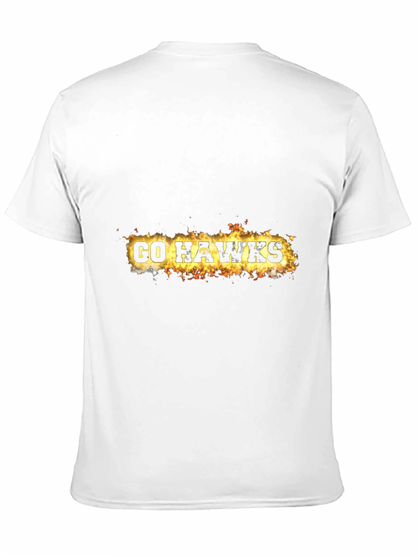 Go Hawks Flaming Text Graphic Tee