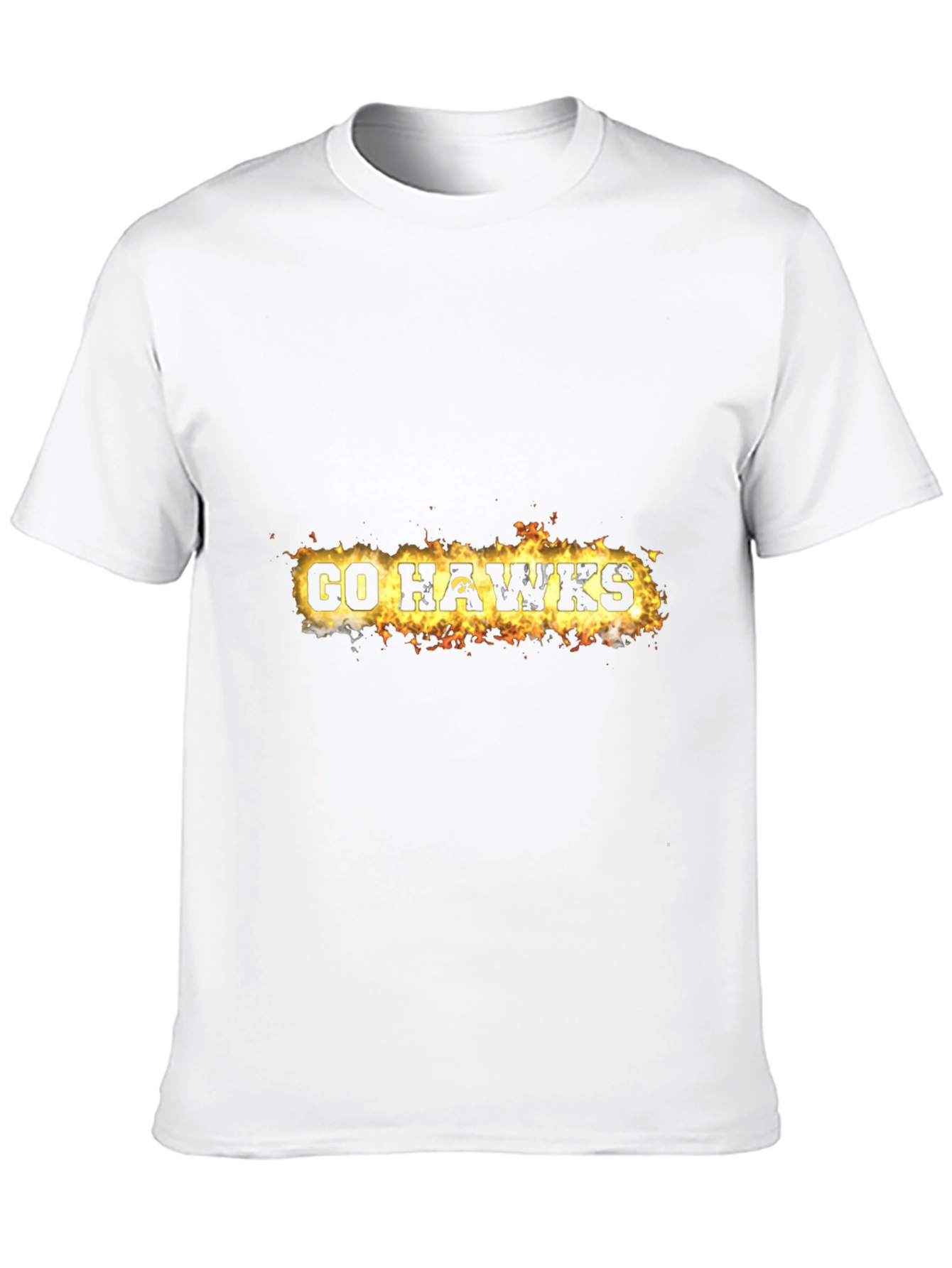Go Hawks Flaming Text Graphic Tee