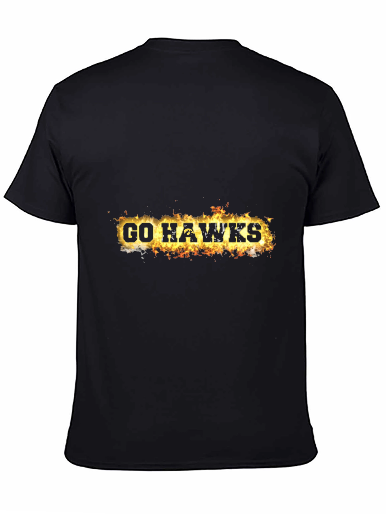 Go Hawks Flaming Text Graphic Tee
