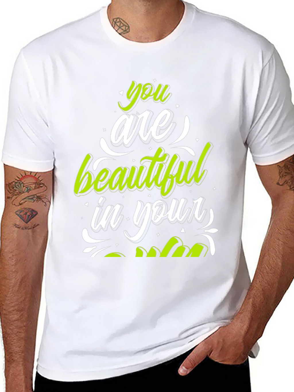 Stylish You Are Beautiful Graphic Tee