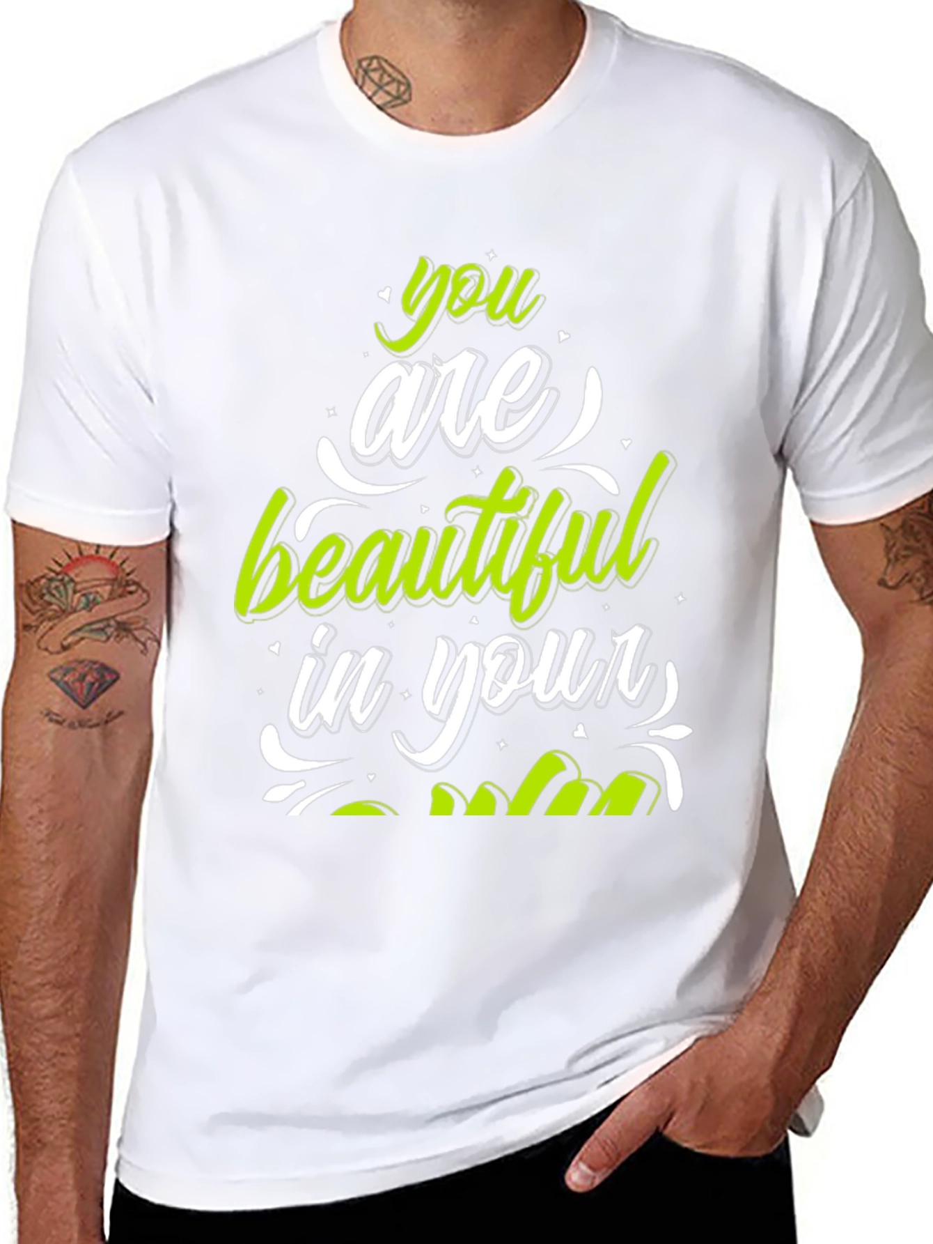 Stylish You Are Beautiful Graphic Tee