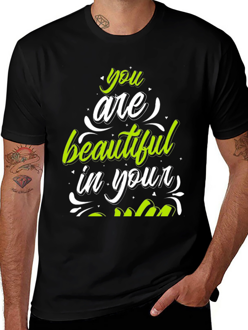 Stylish You Are Beautiful Graphic Tee