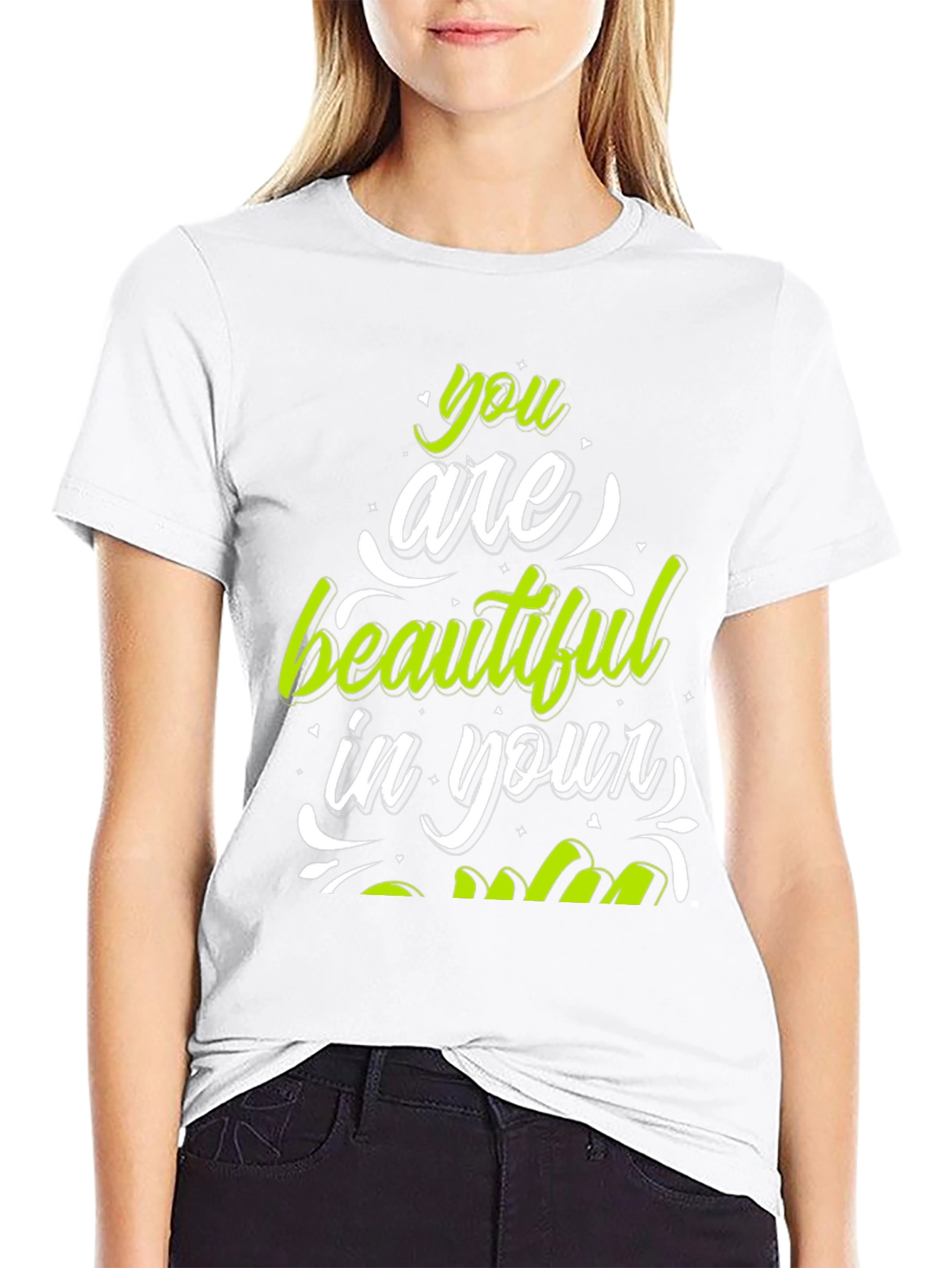 Stylish You Are Beautiful Graphic Tee