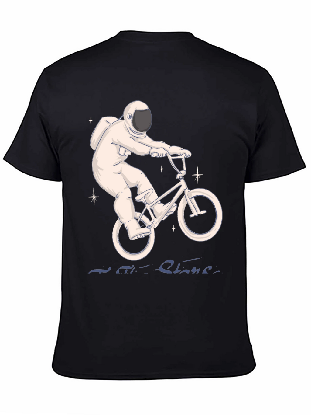 Astronaut on Bike T-Shirt - Ride the Stars