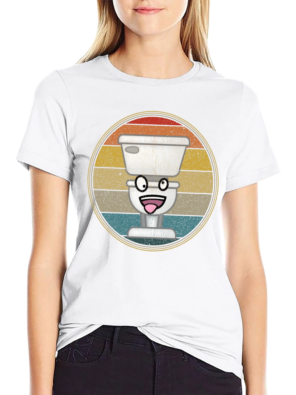 Funny Toilet T-Shirt - Retro Graphic Tee