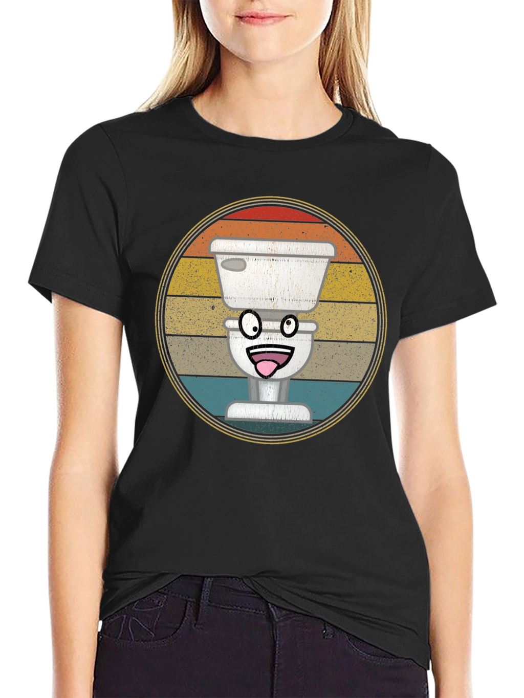 Funny Toilet T-Shirt - Retro Graphic Tee
