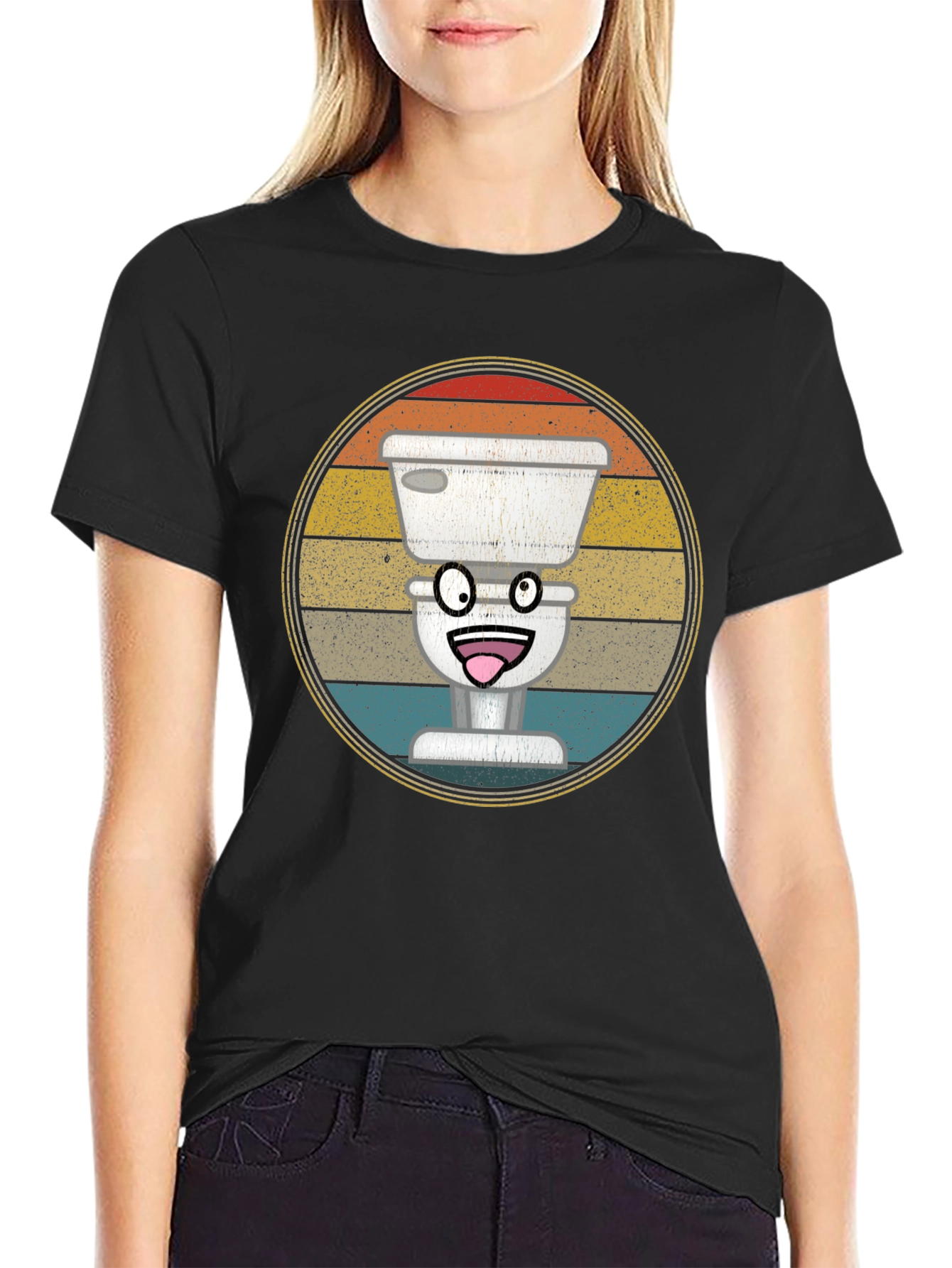 Funny Toilet T-Shirt - Retro Graphic Tee