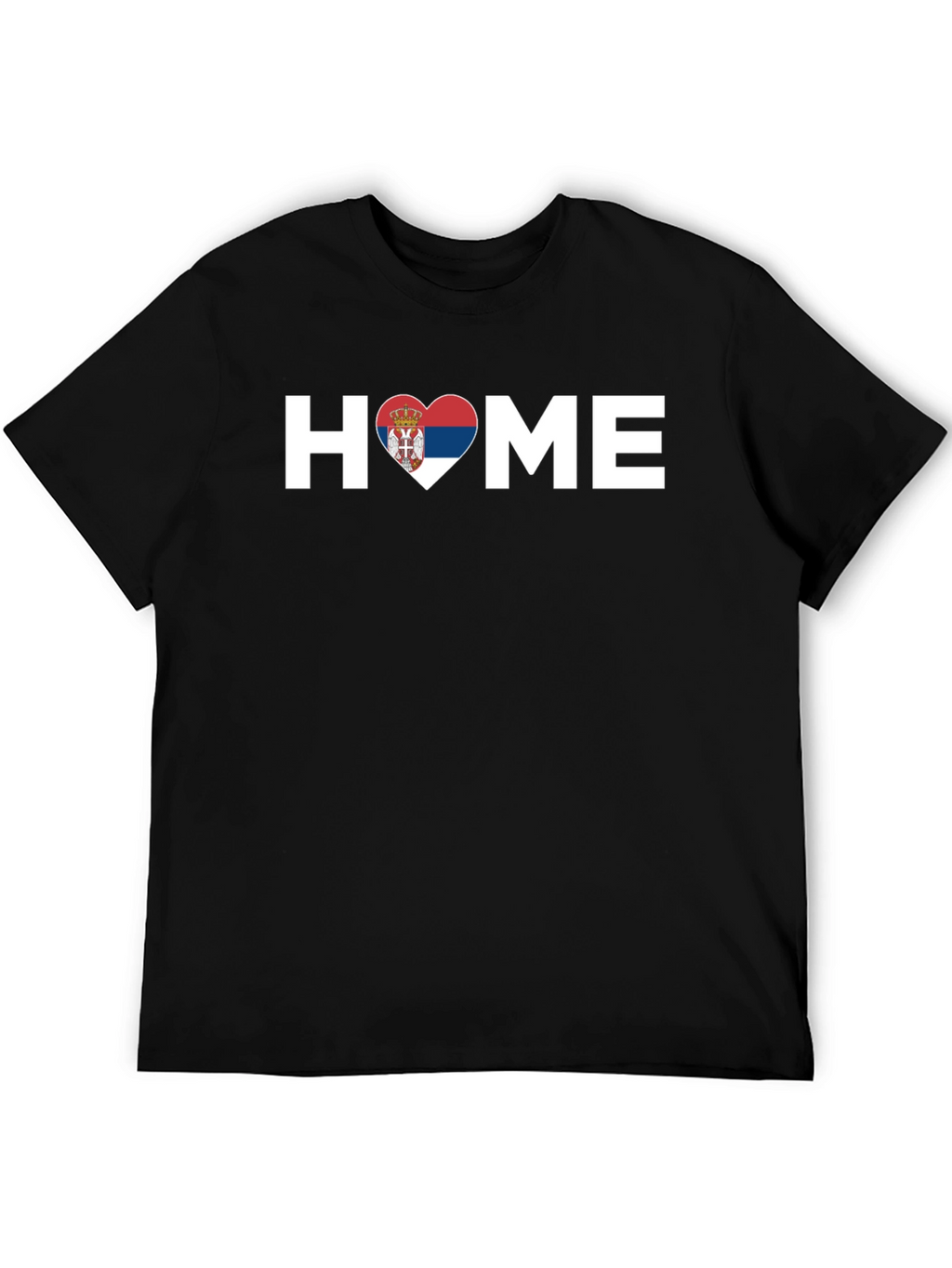 Serbia Home T-Shirt Serbian Flag Heart Design