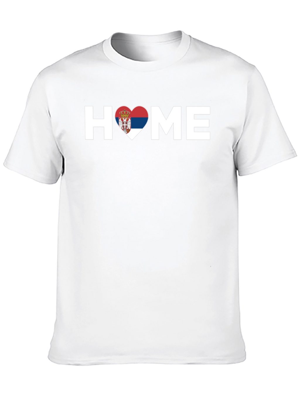 Serbia Home T-Shirt Serbian Flag Heart Design