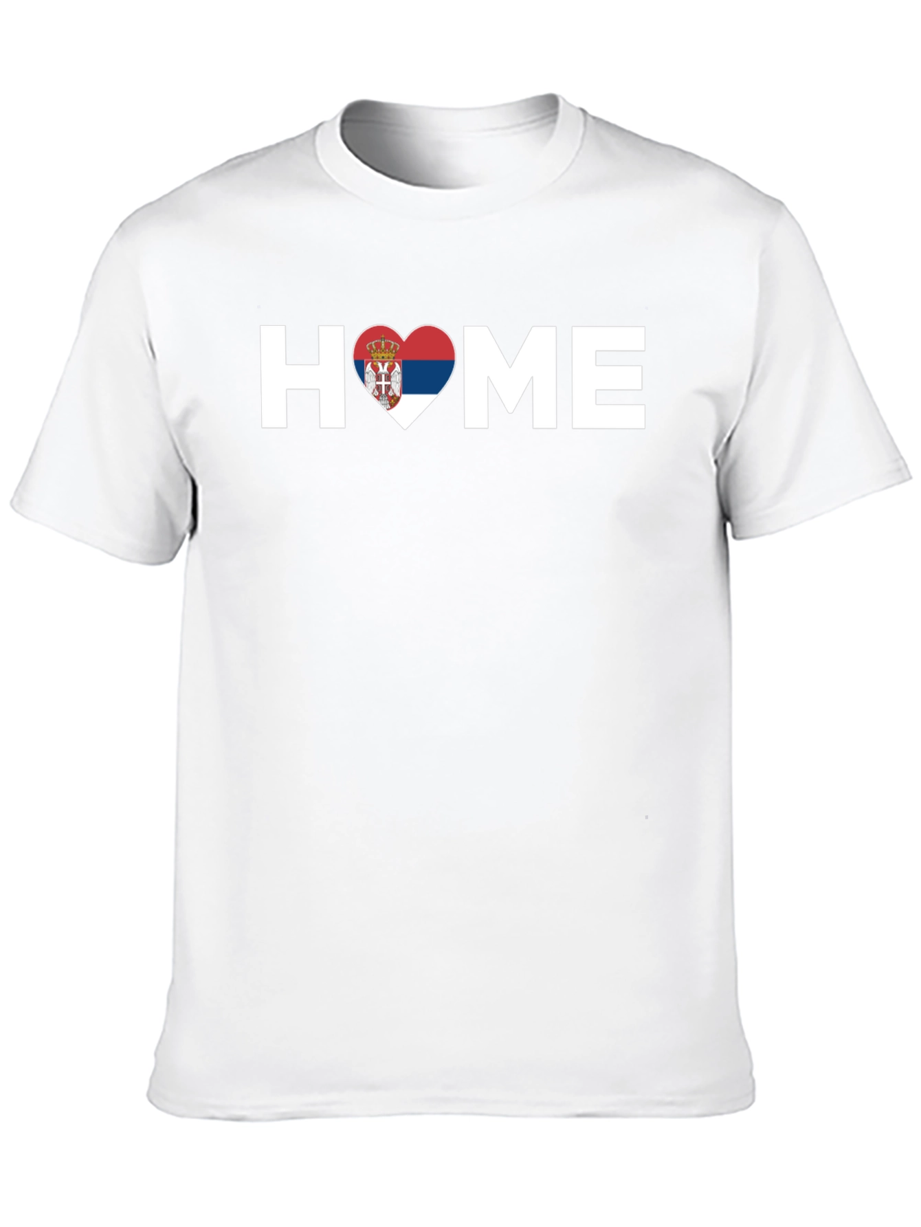 Serbia Home T-Shirt Serbian Flag Heart Design