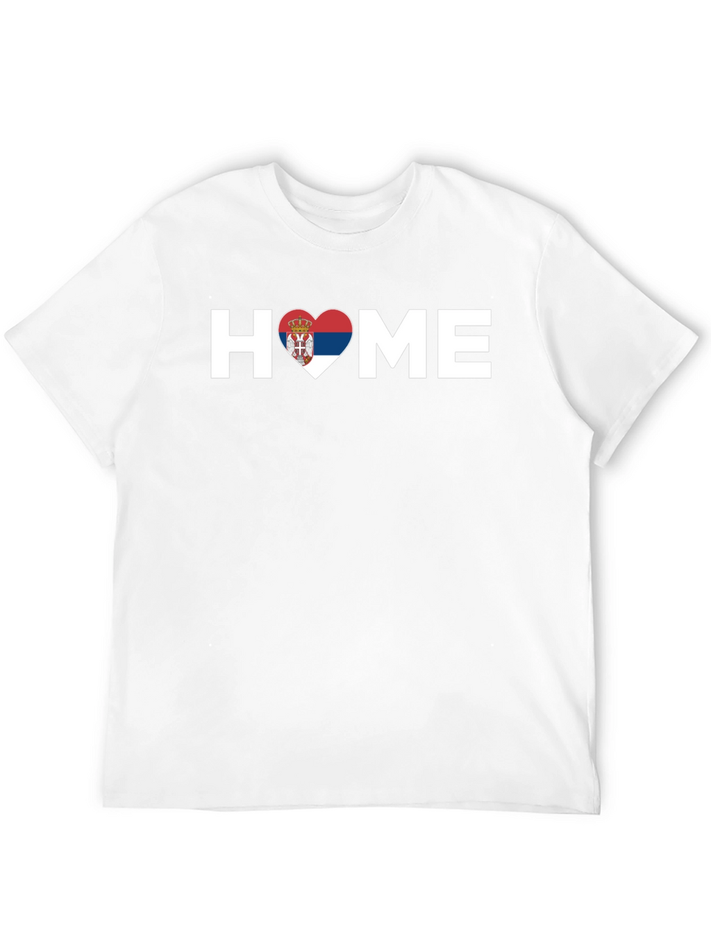 Serbia Home T-Shirt Serbian Flag Heart Design