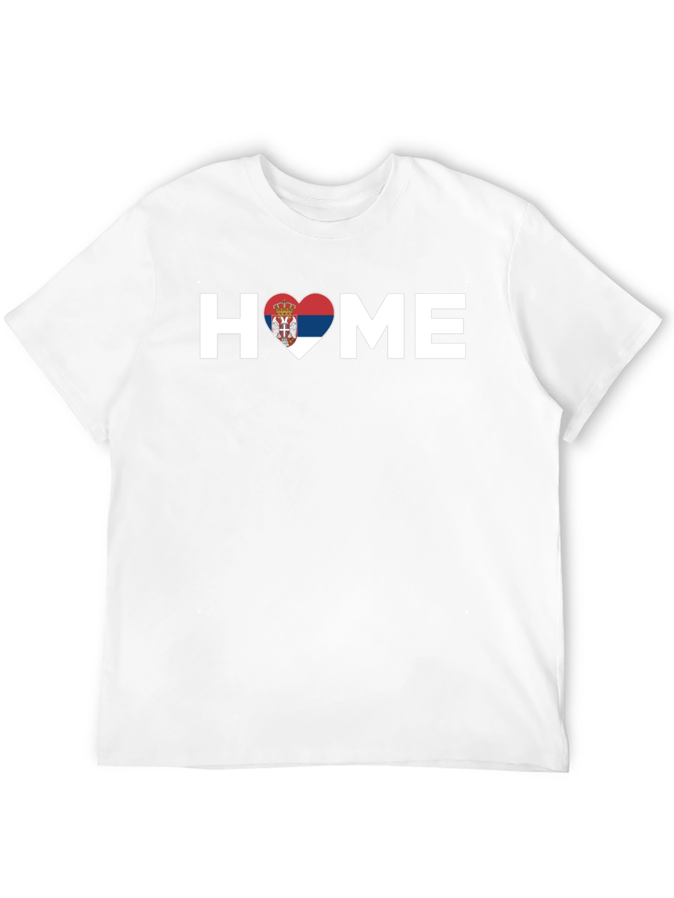 Serbia Home T-Shirt Serbian Flag Heart Design
