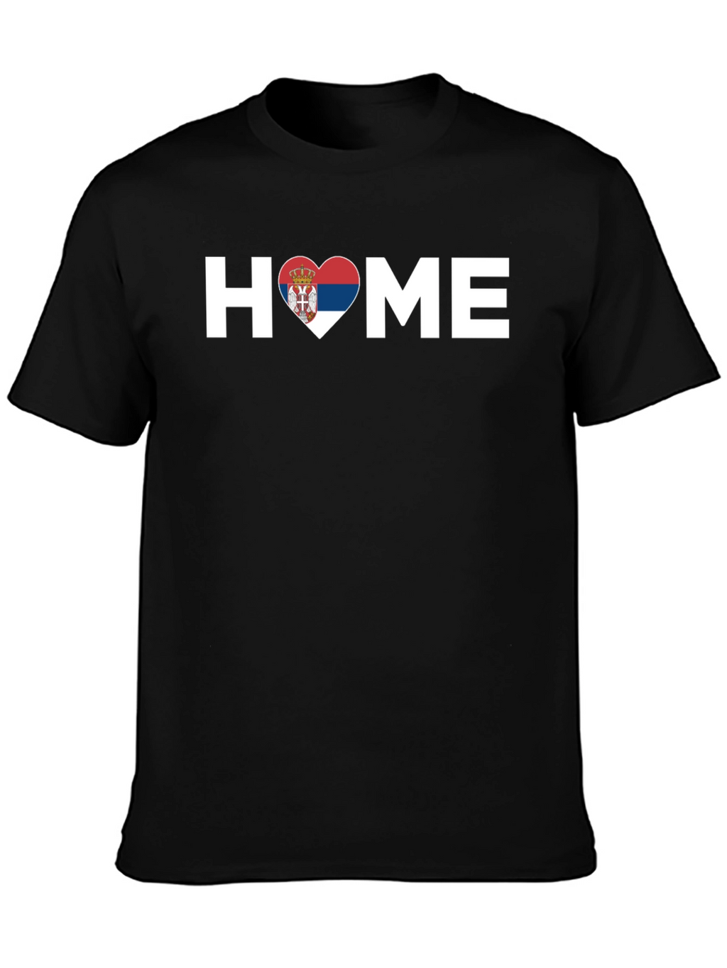 Serbia Home T-Shirt Serbian Flag Heart Design