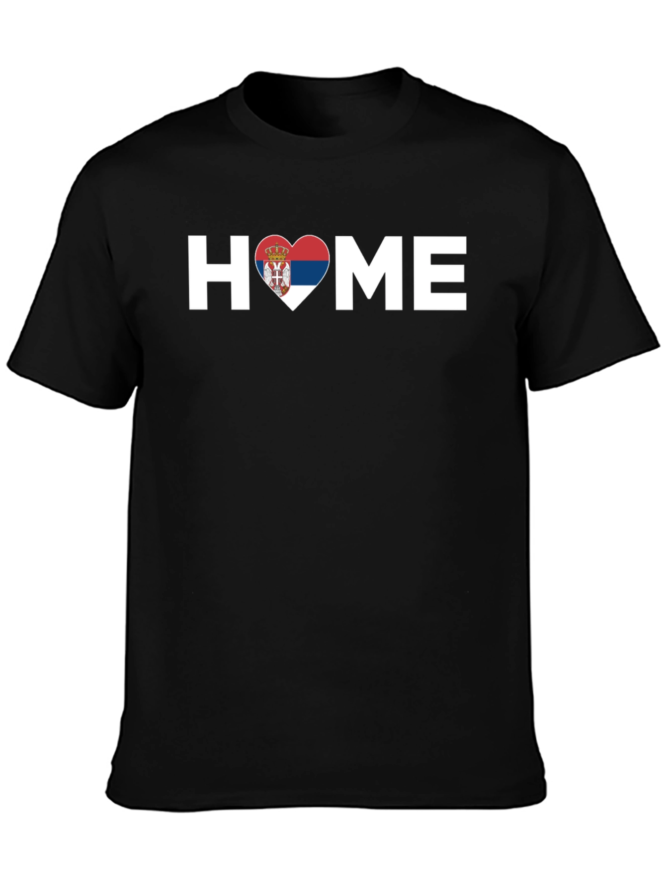 Serbia Home T-Shirt Serbian Flag Heart Design