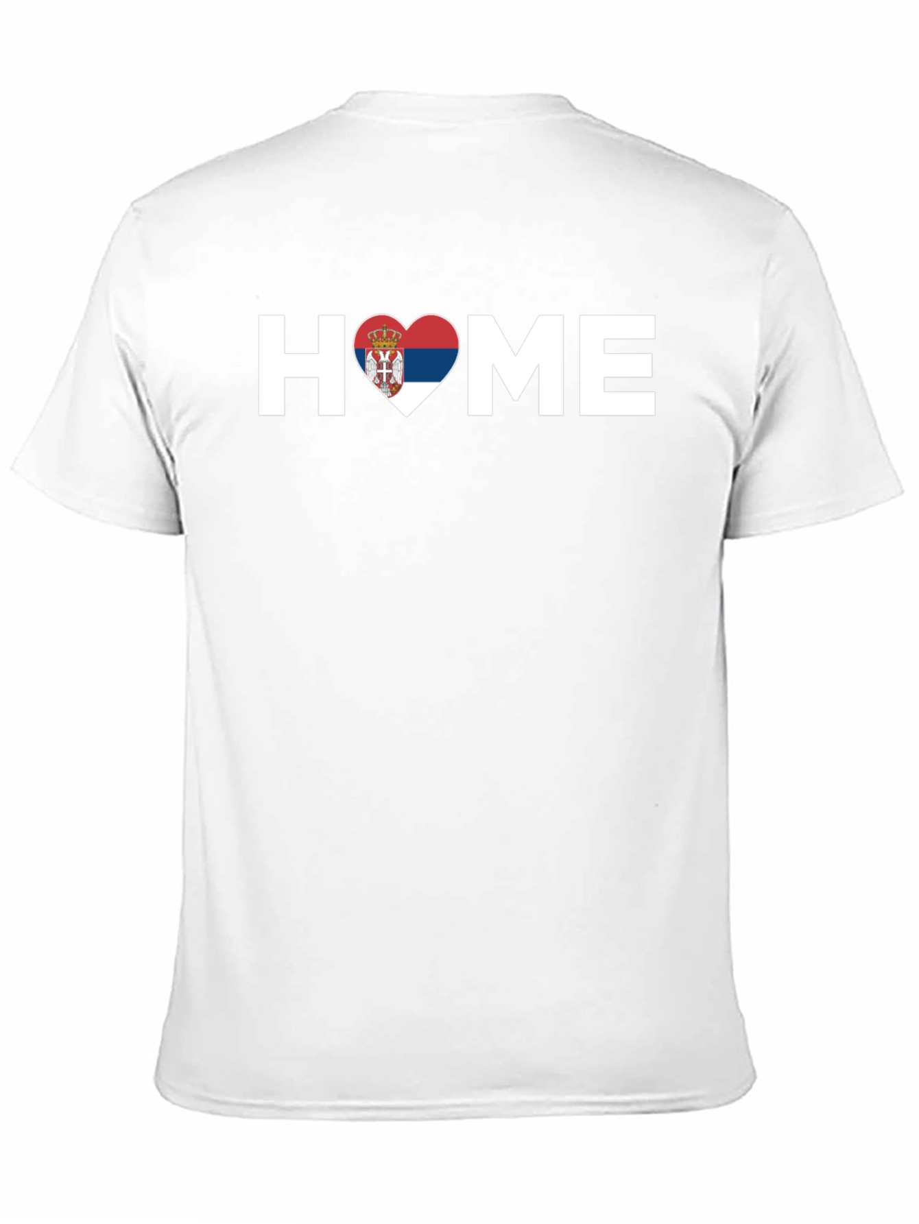 Serbia Home T-Shirt Serbian Flag Heart Design