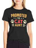 Promoted to Cat Aunt Graphic T-Shirt