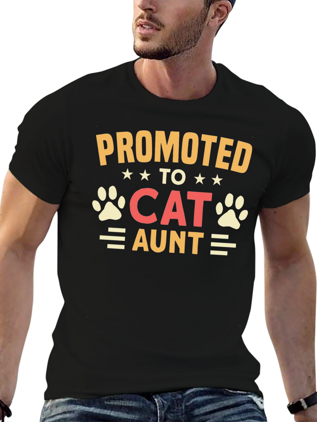 Promoted to Cat Aunt Graphic T-Shirt