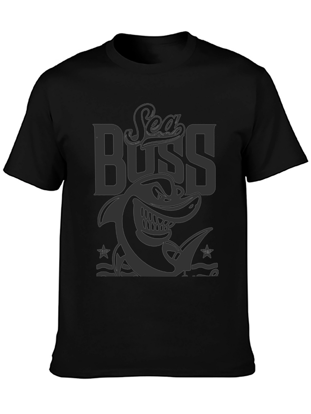 Sea Boss Graphic T-Shirt - Black Cotton Tee