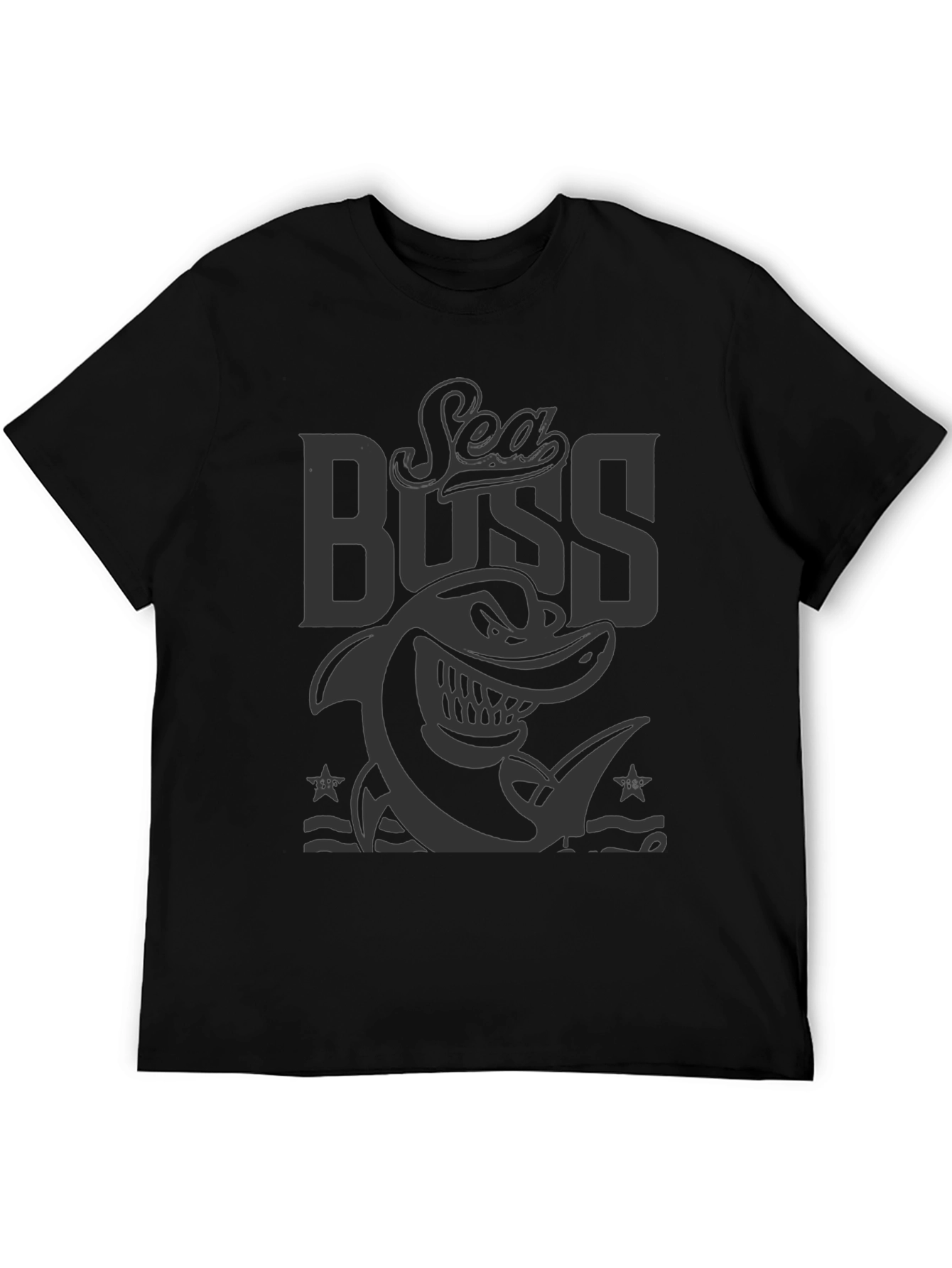 Sea Boss Graphic T-Shirt - Black Cotton Tee