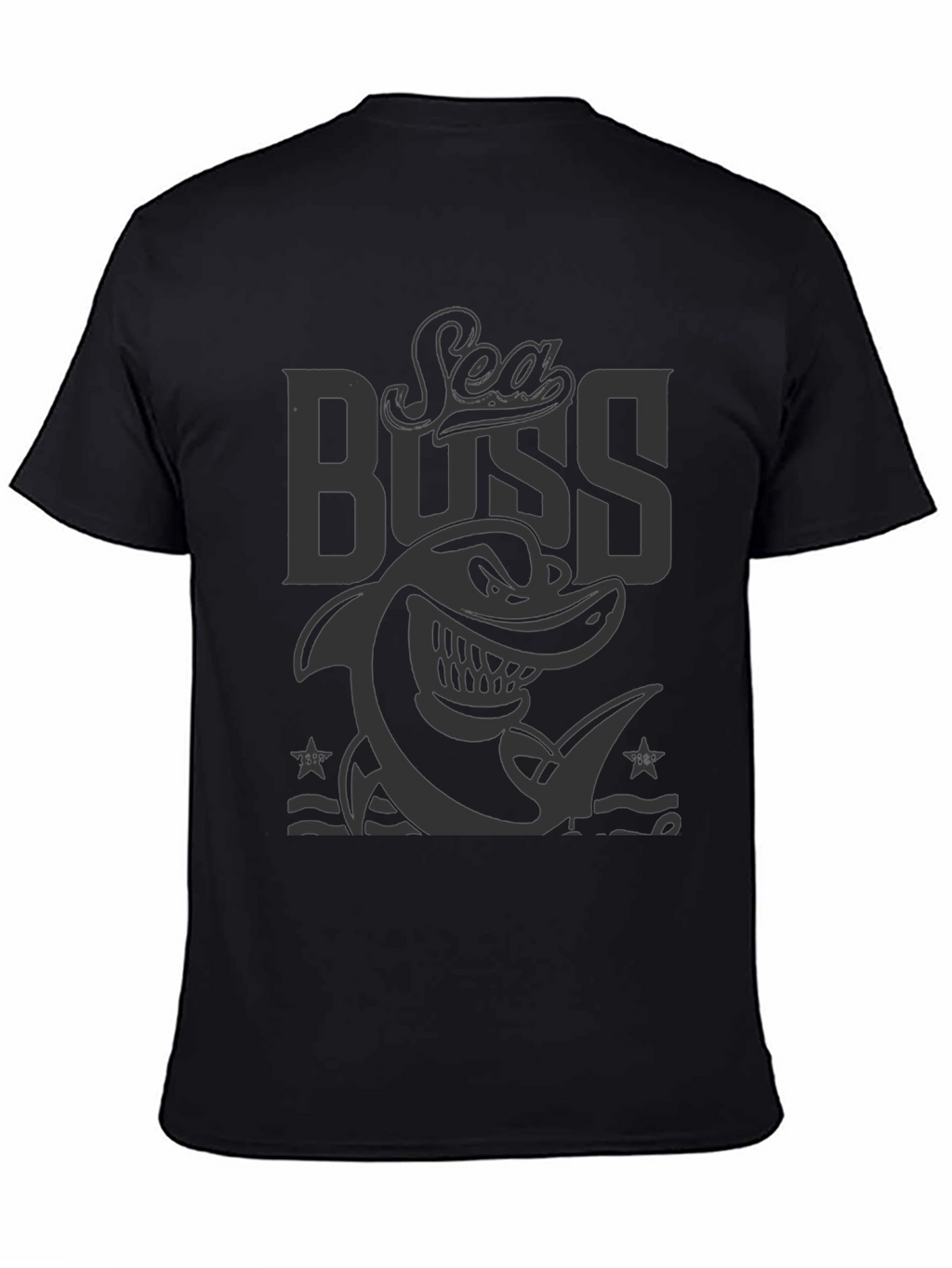 Sea Boss Graphic T-Shirt - Black Cotton Tee