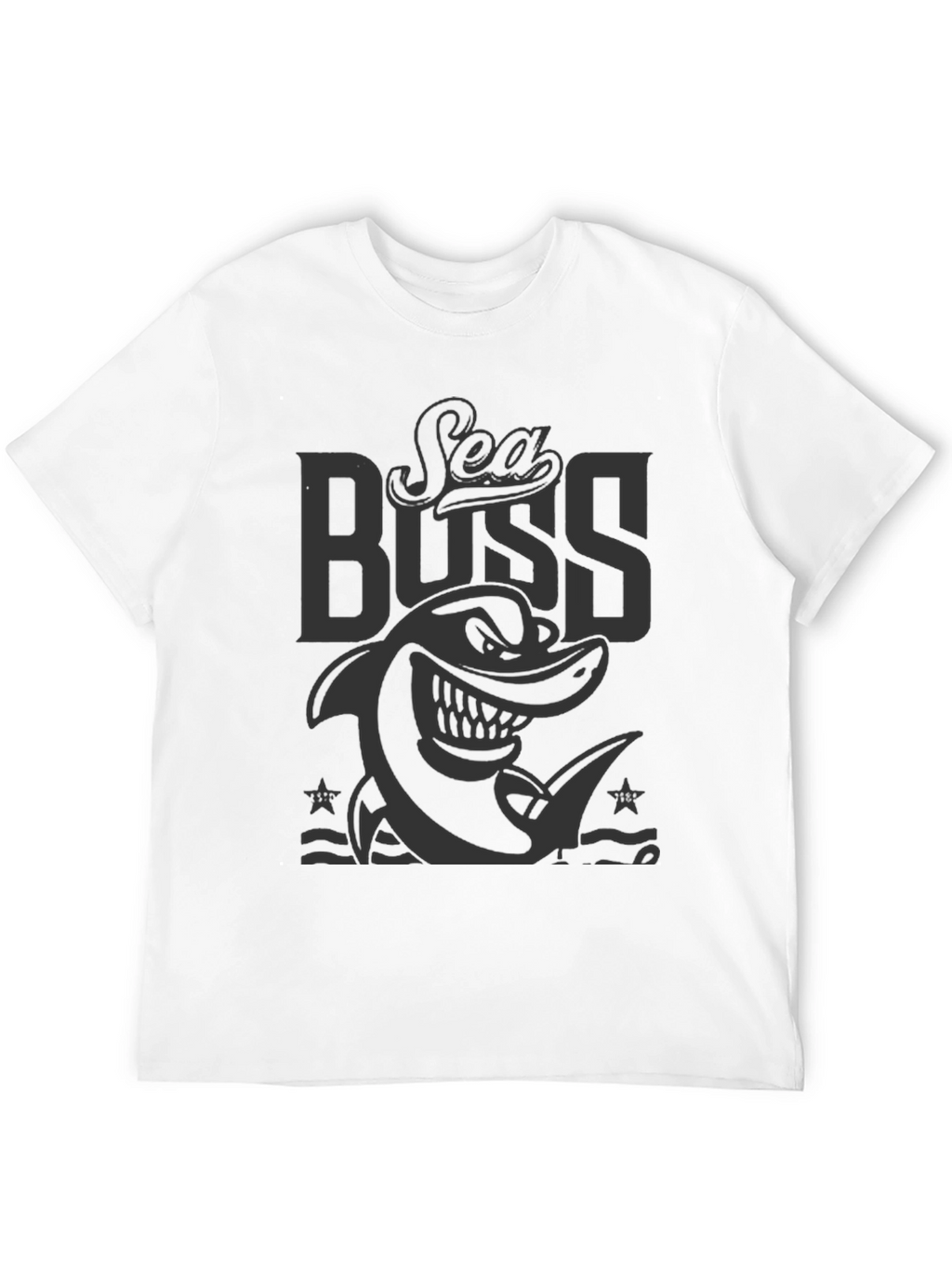 Sea Boss Graphic T-Shirt - Black Cotton Tee