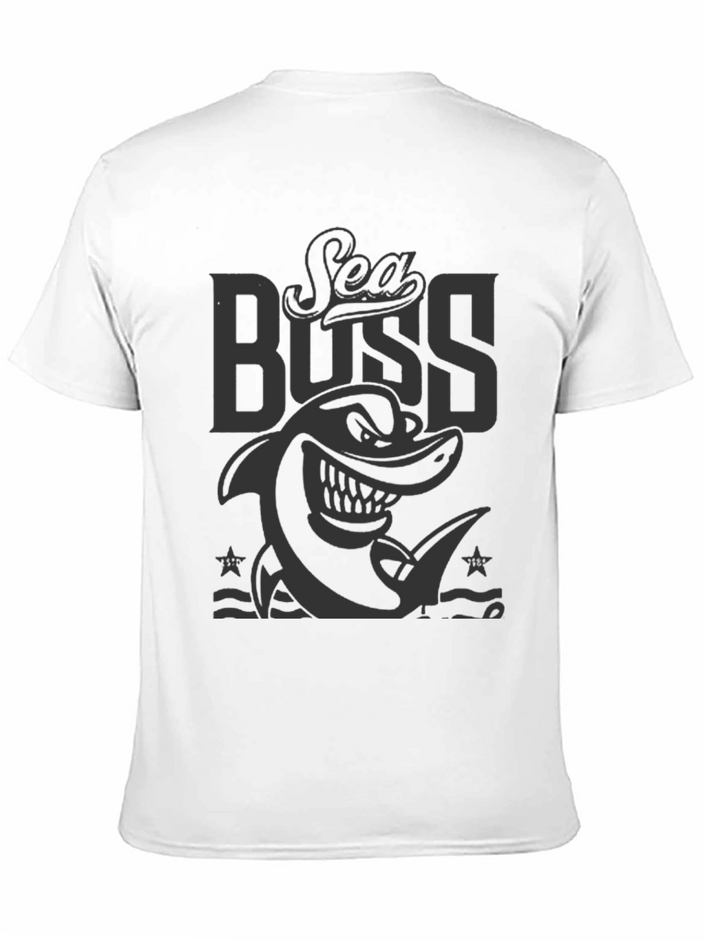 Sea Boss Graphic T-Shirt - Black Cotton Tee