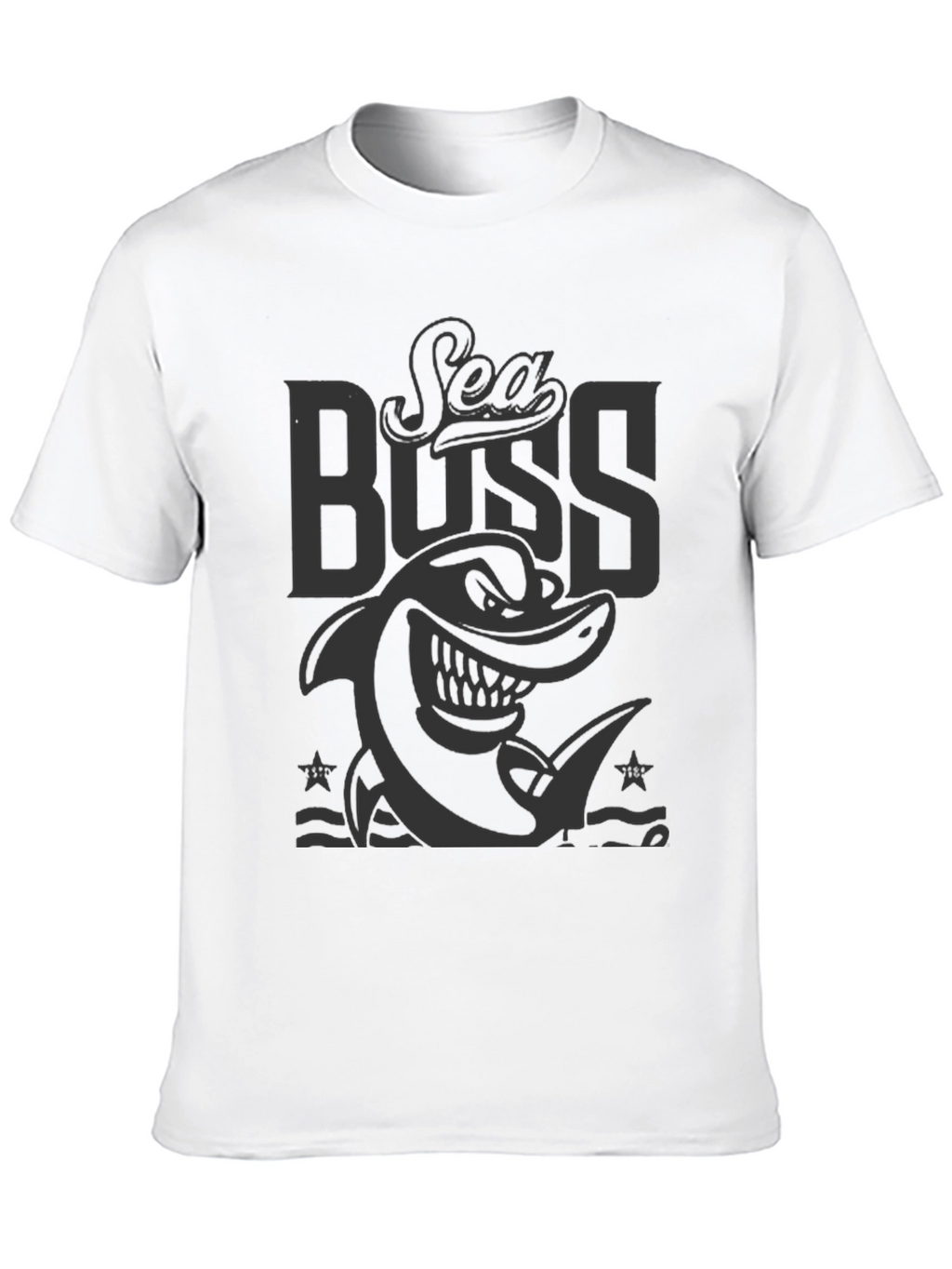 Sea Boss Graphic T-Shirt - Black Cotton Tee