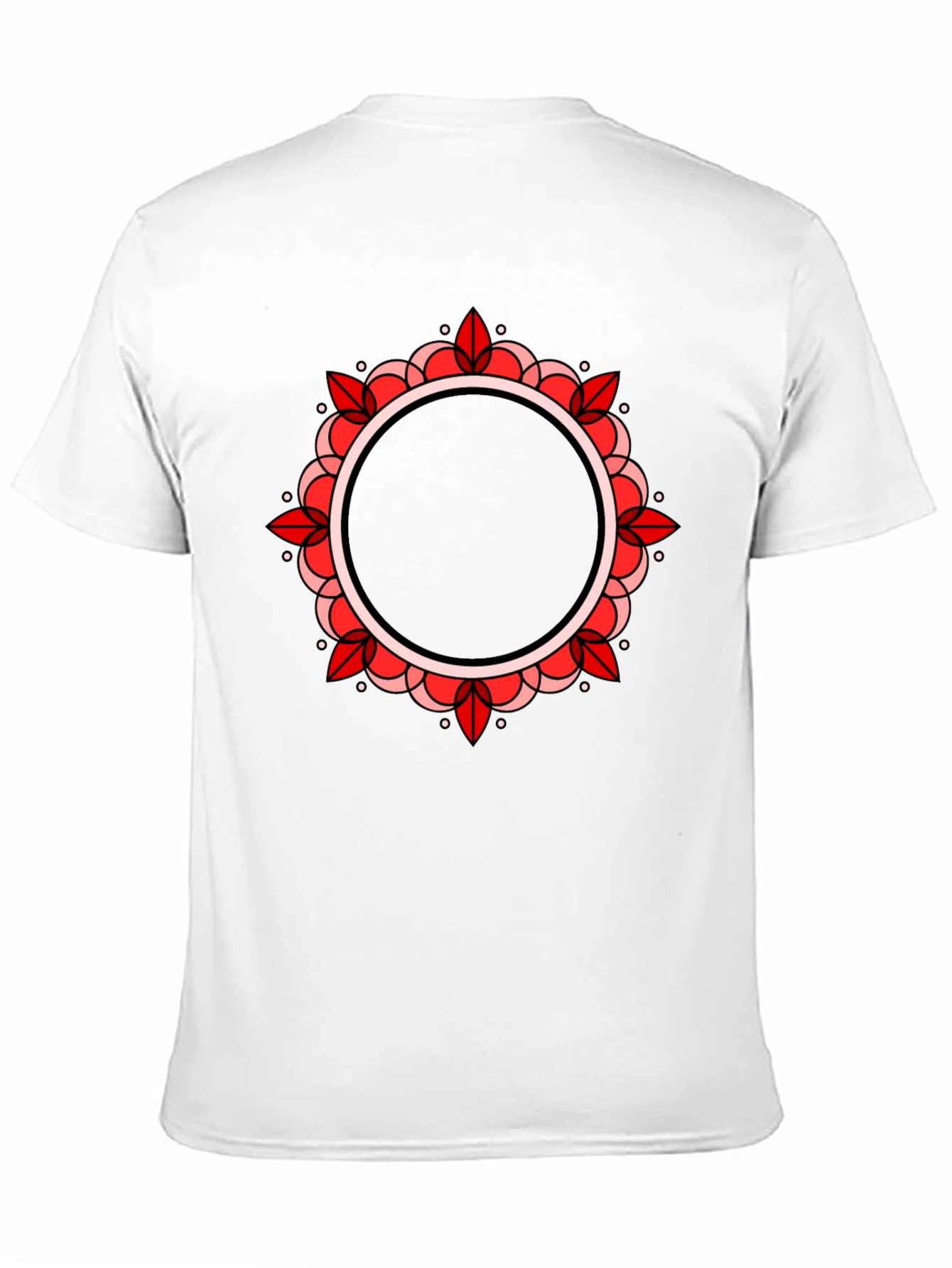 Mandala Circle Graphic Black T-Shirt