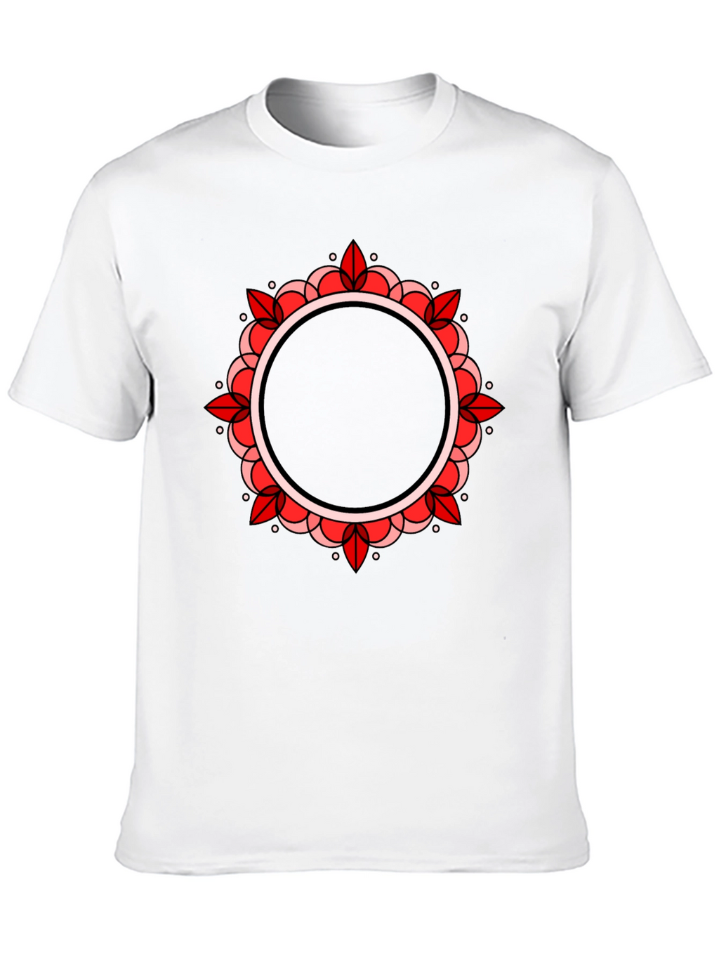Mandala Circle Graphic Black T-Shirt