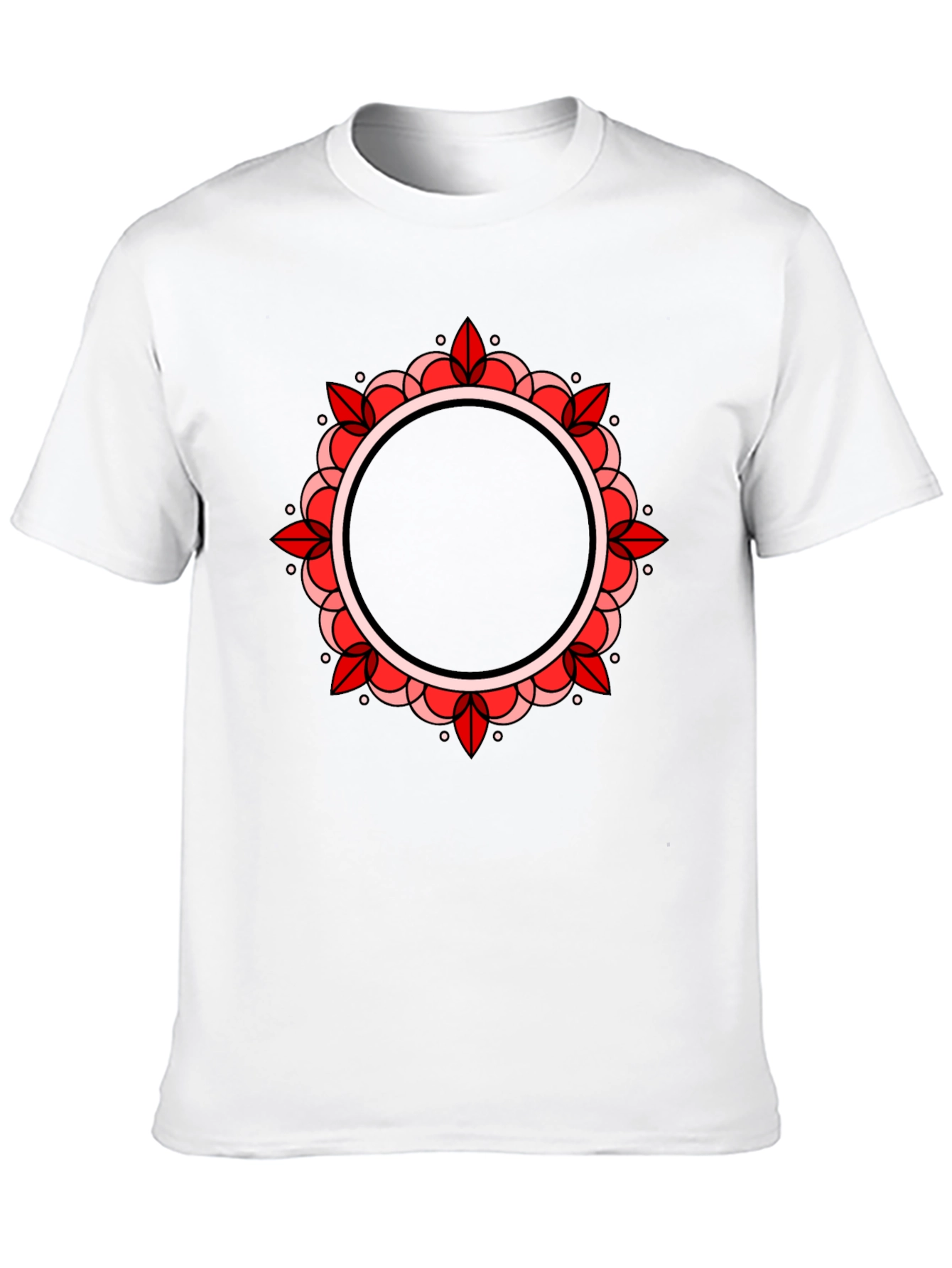 Mandala Circle Graphic Black T-Shirt
