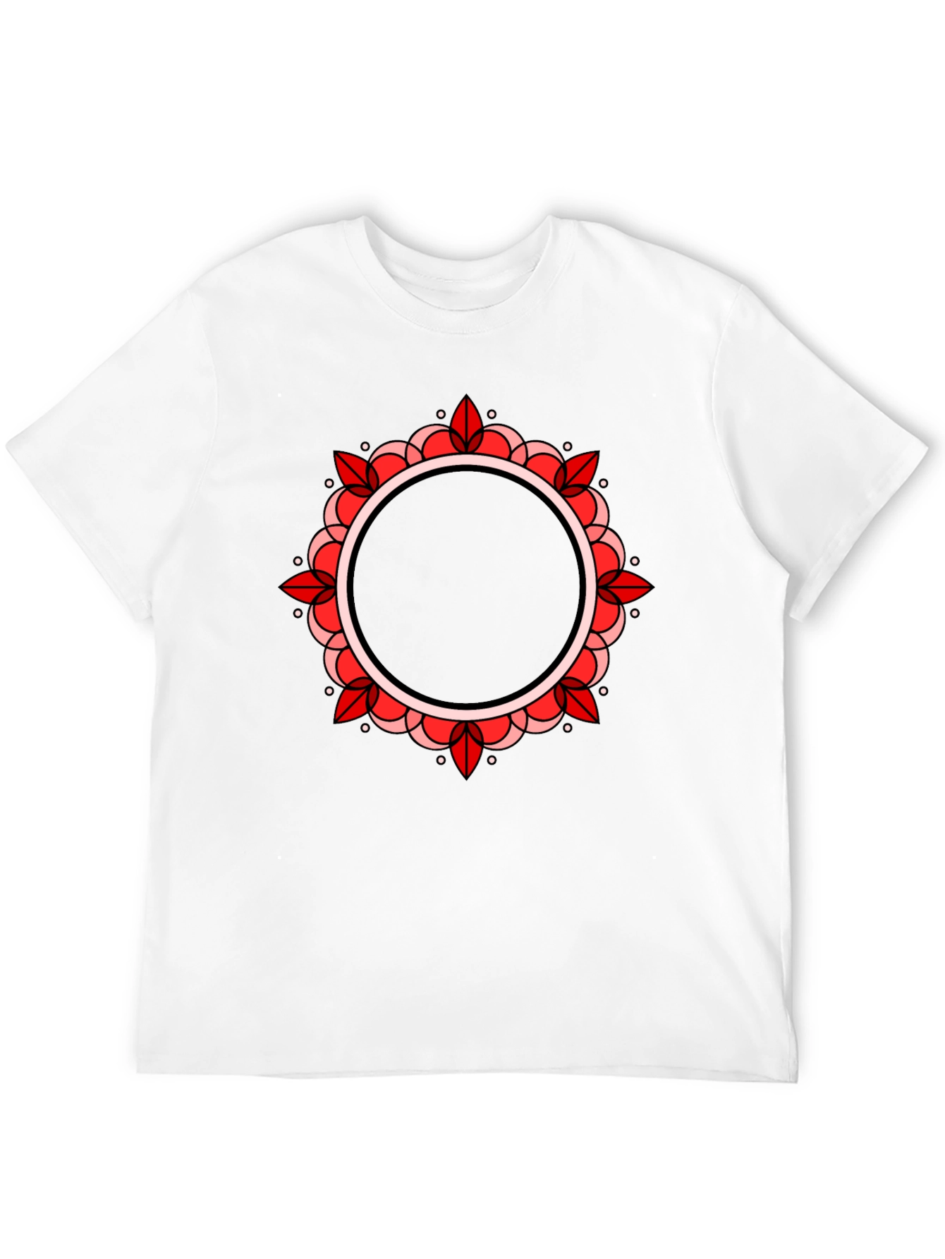Mandala Circle Graphic Black T-Shirt