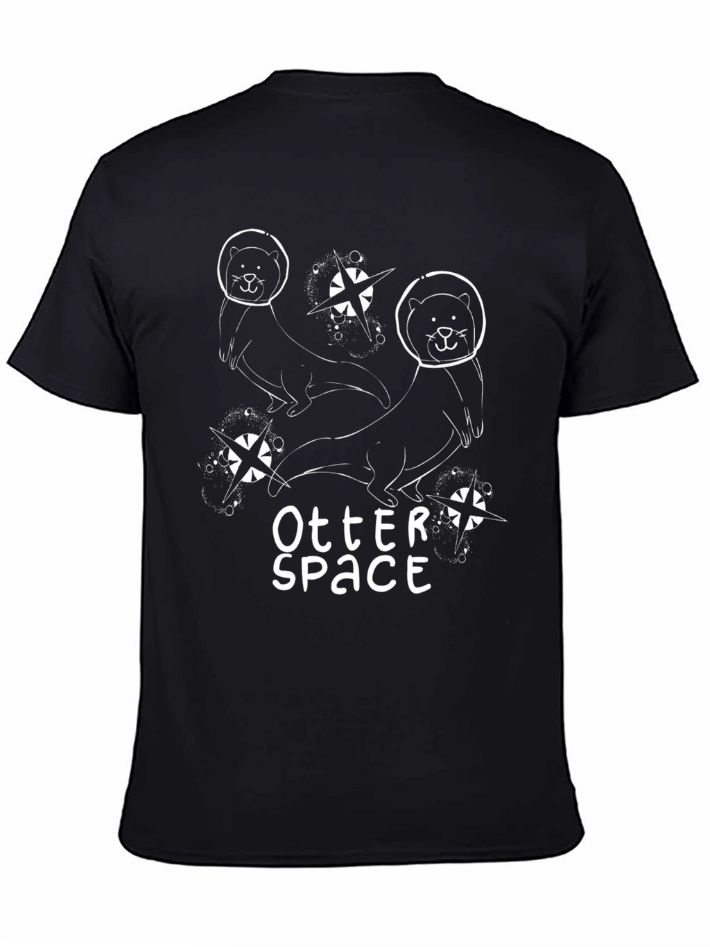 Otter Space Black Graphic T-Shirt