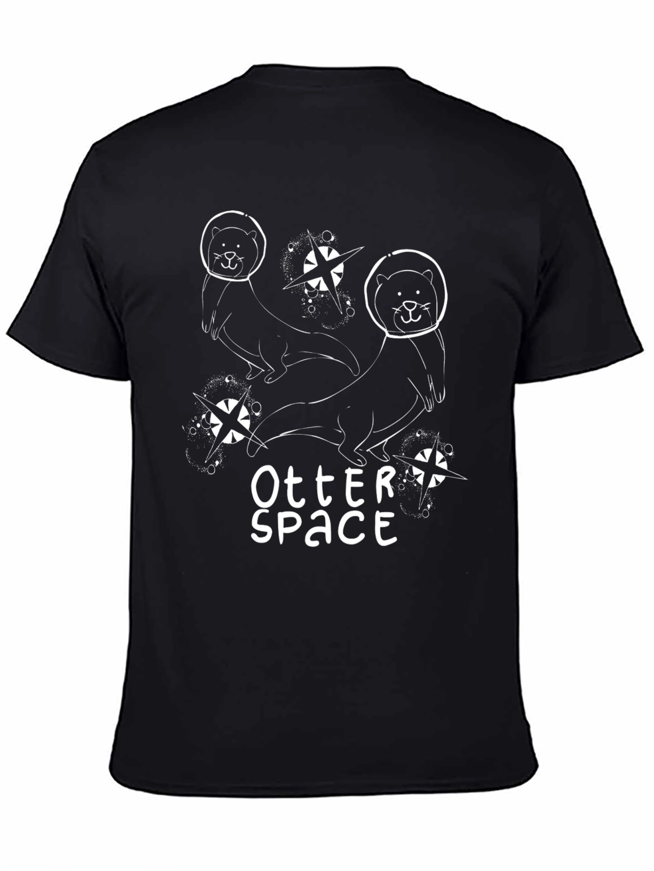 Otter Space Black Graphic T-Shirt