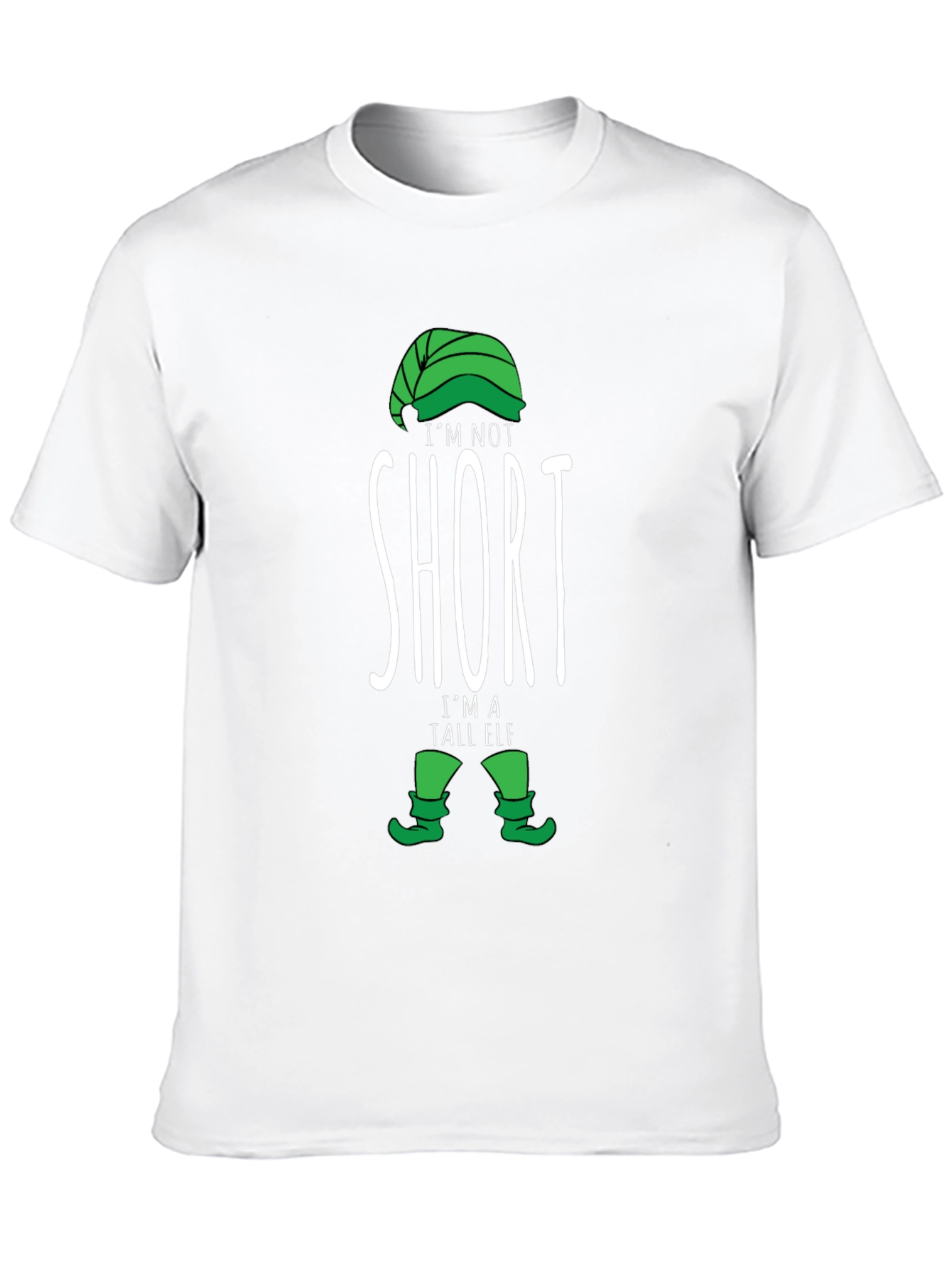 Funny Tall Elf T-Shirt - Holiday Novelty Tee
