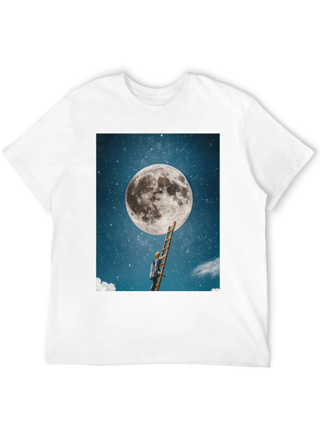 Moon Ladder Graphic T-Shirt - Black