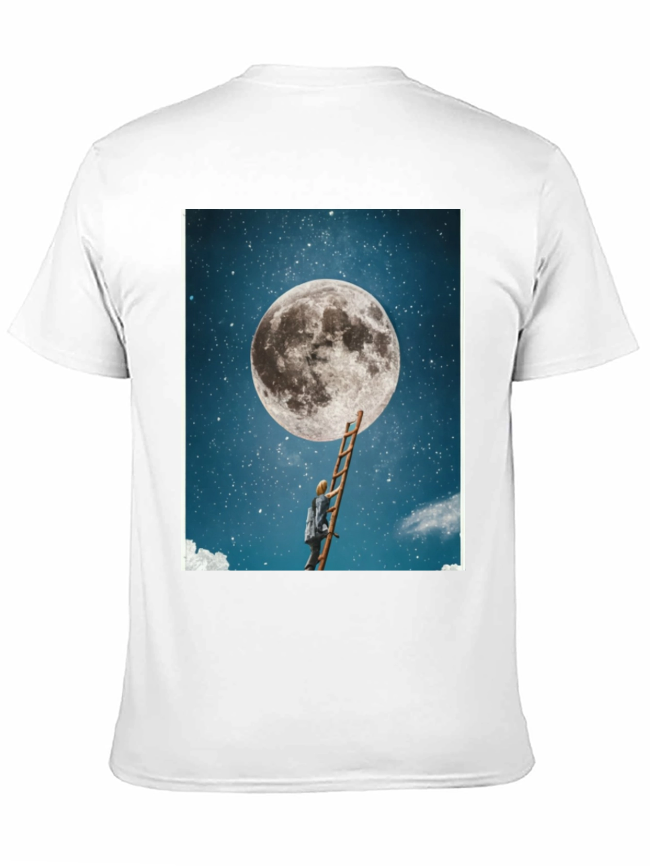 Moon Ladder Graphic T-Shirt - Black