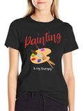 Painting Is My Therapy T-Shirt - Artist Palette Design