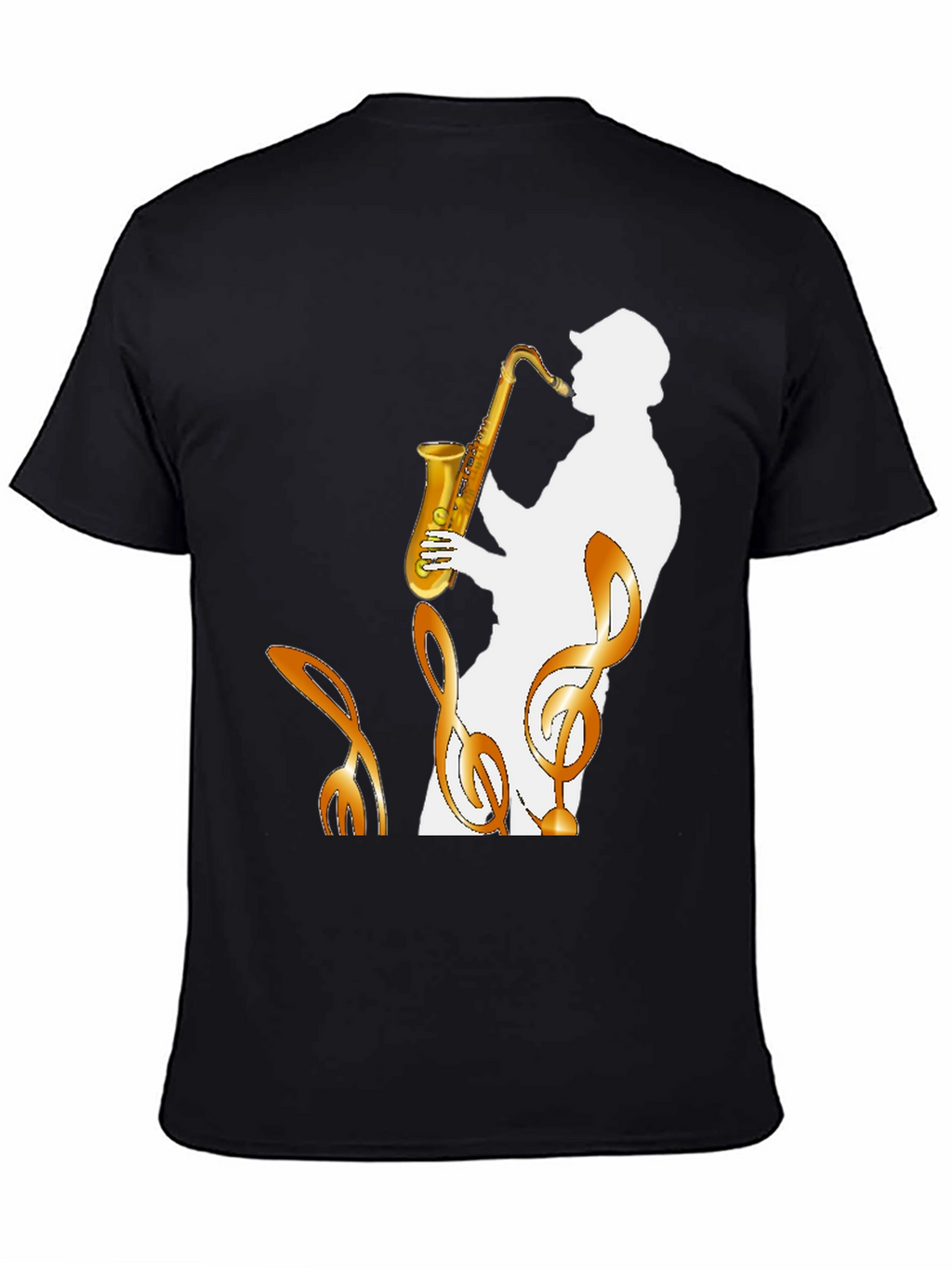 Saxophone Player Graphic Tee - Cool Jazz Music Shirt