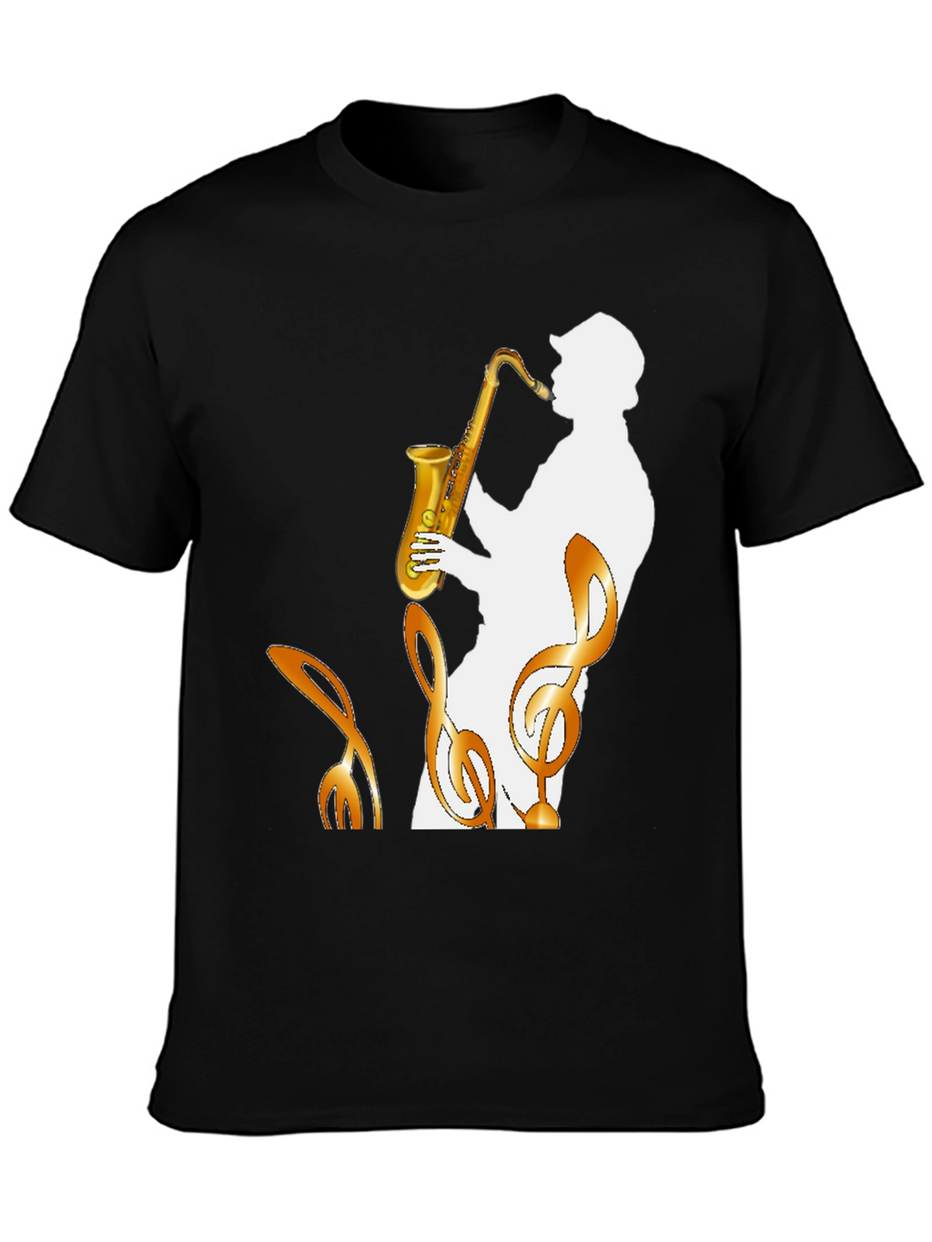 Saxophone Player Graphic Tee - Cool Jazz Music Shirt
