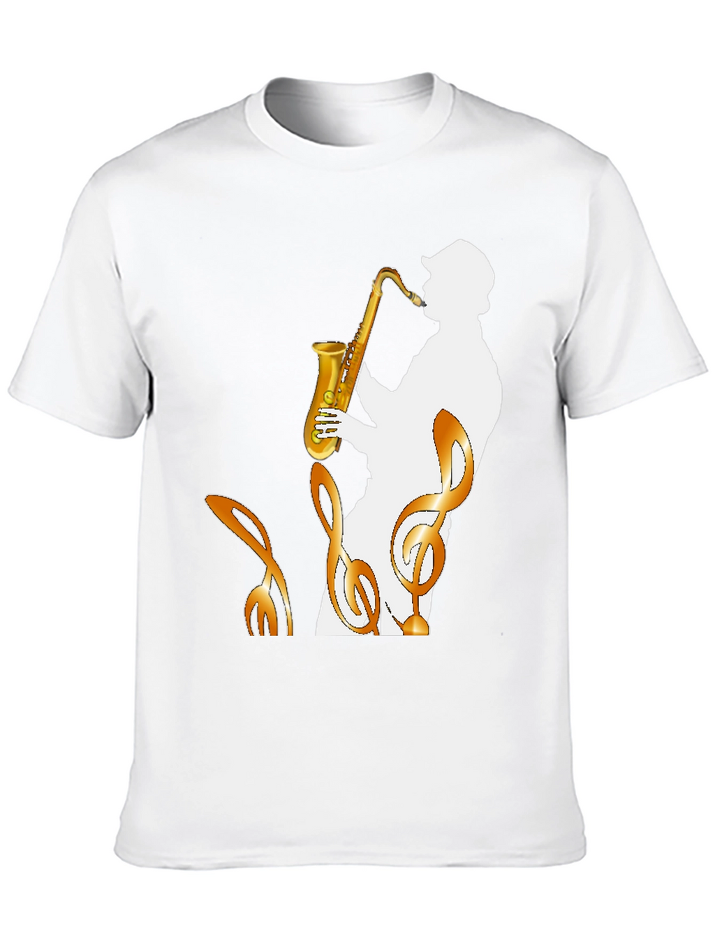 Saxophone Player Graphic Tee - Cool Jazz Music Shirt