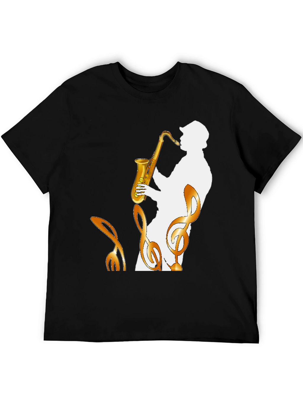 Saxophone Player Graphic Tee - Cool Jazz Music Shirt